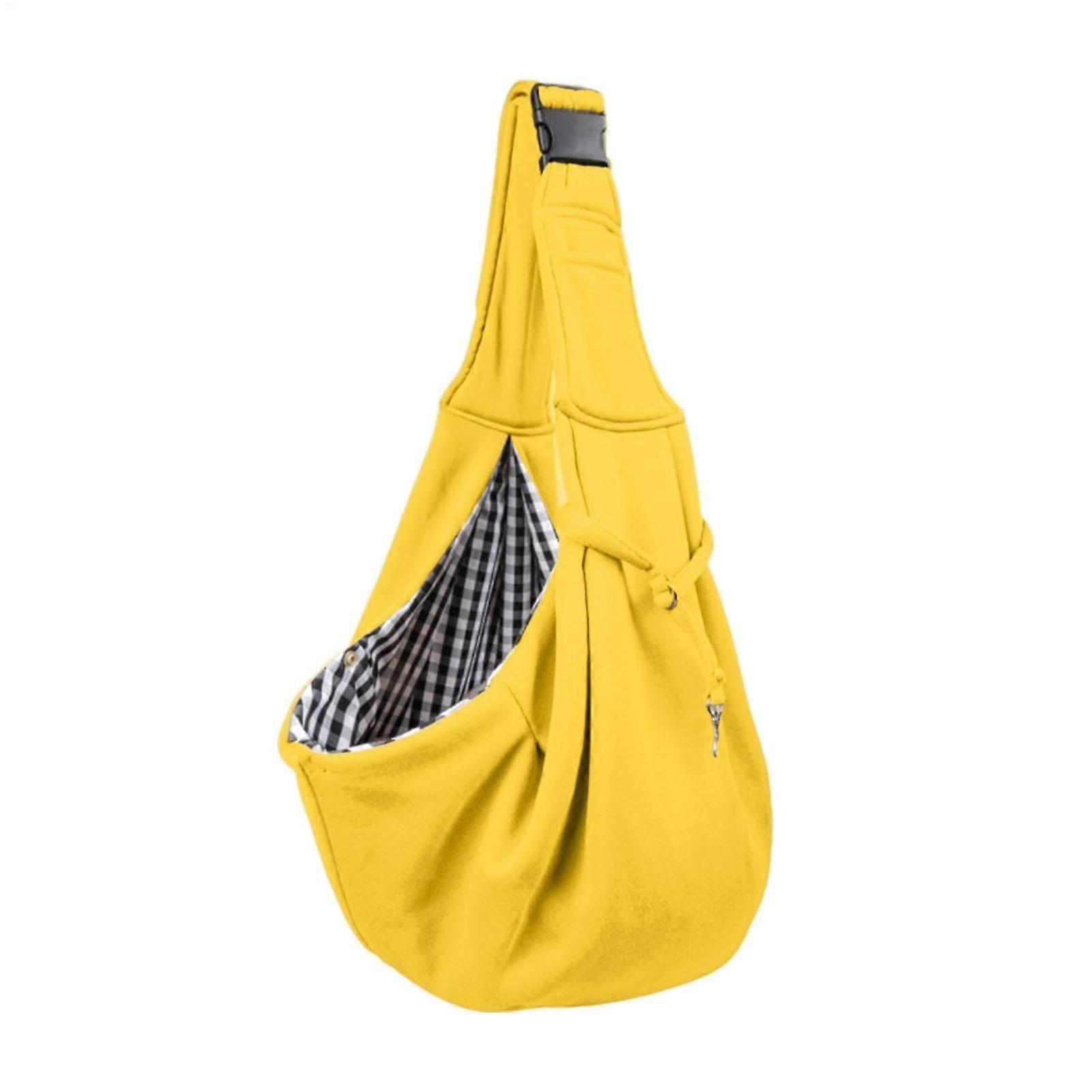 Dog Carrier For Small Dogs And Cats, Reversible Sling Bag, Adjustable Hands Carrier, Breathable Nylon, Lemon Tree