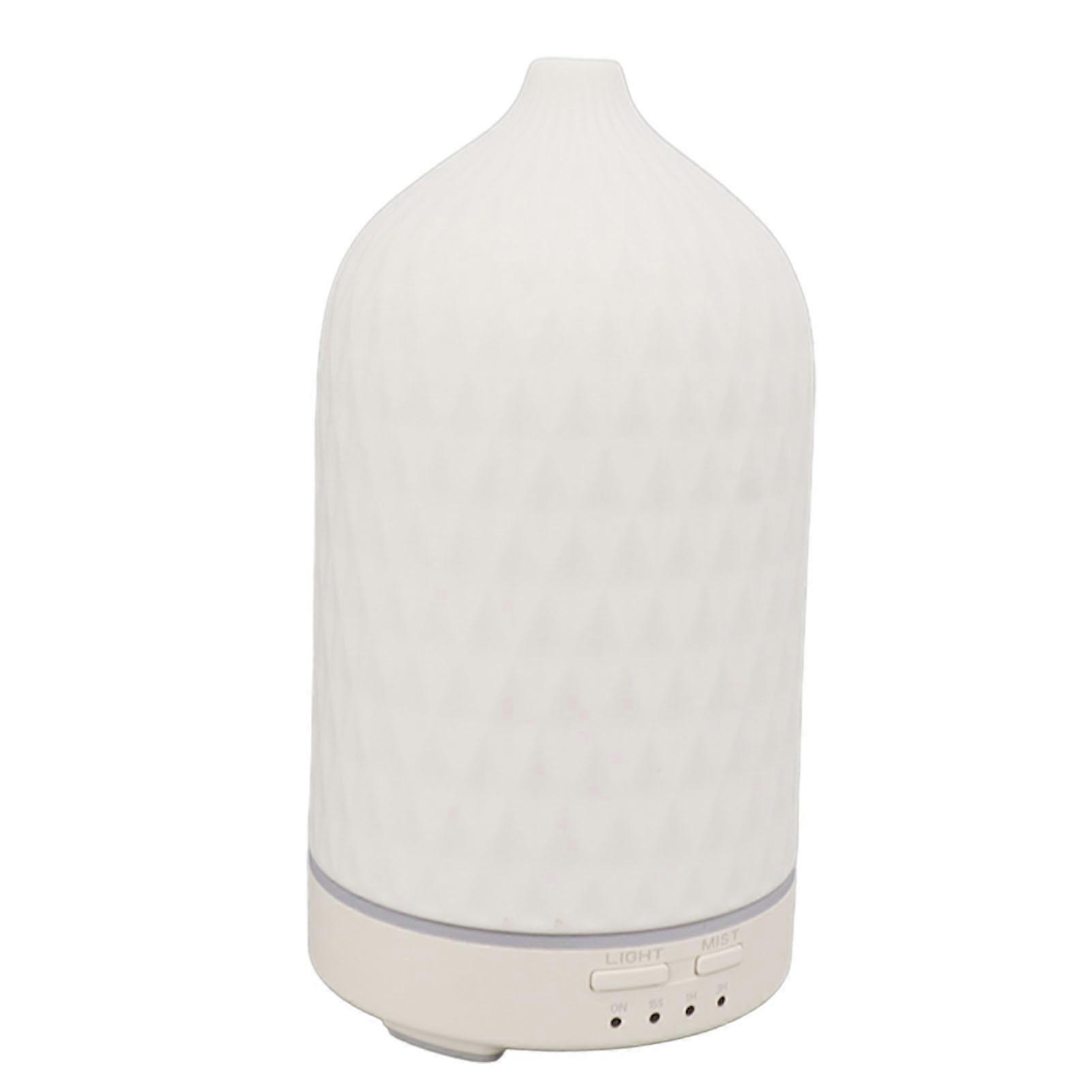 Ceramic Rhomboid Essential Oil Diffuser 7-LED Cool Mist 18x9cm