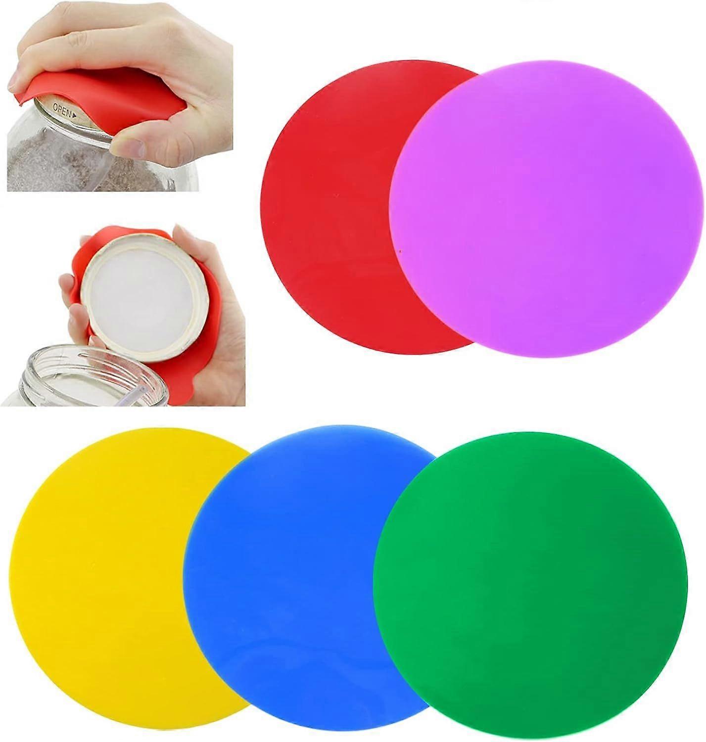 5 pieces rubber jar opener gripper pads \\u2013 round bottle opener \\u2013