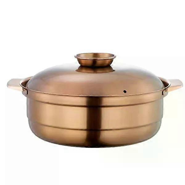 28cm stainless steel pot, rust-proof and pressure-resistant, with a handle that fits well and provides a stable grip