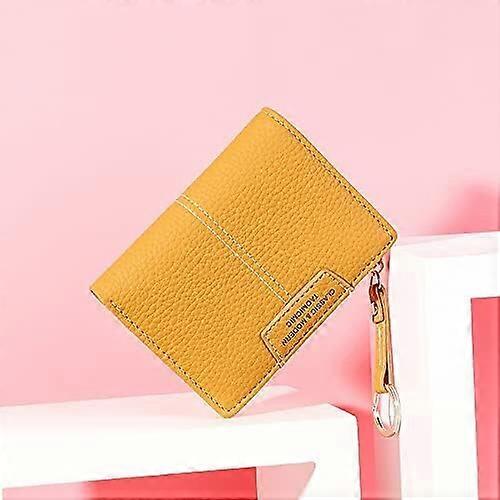 Ladies' double-fold small wallet, made of PU leather, with multi-card slot design
