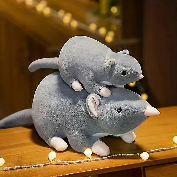 Elaborately crafted realistic plush mouse, suitable as a decorative gift