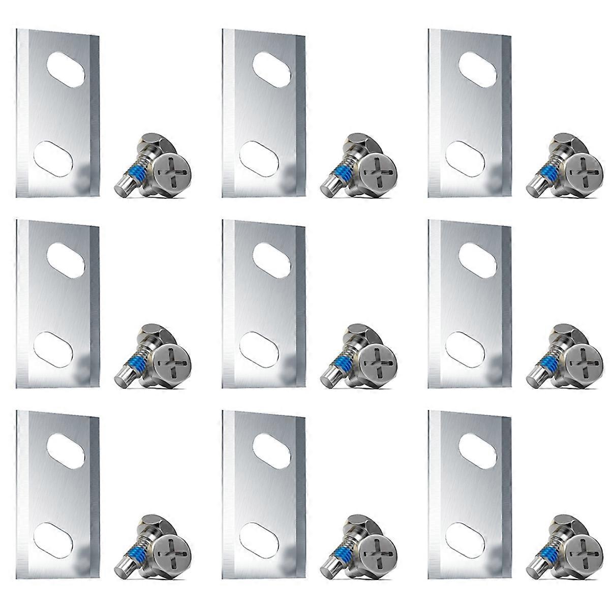 9Pcs for Series Replacement Lawn Mower with Screws Enhanced Cutting Precision Gold