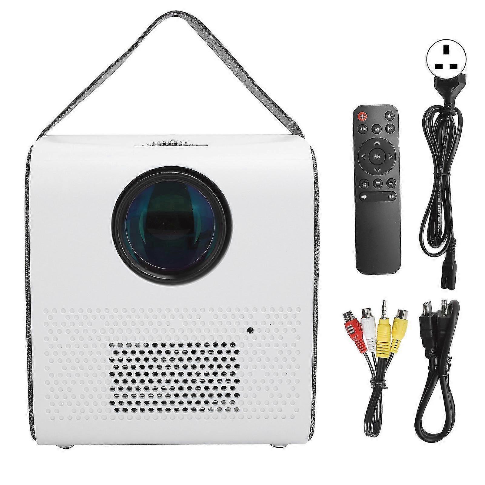 Hd 1080p Portable Projector With Bluetooth Speaker And Screen Function For Home Office 100240vsame Screen Plug