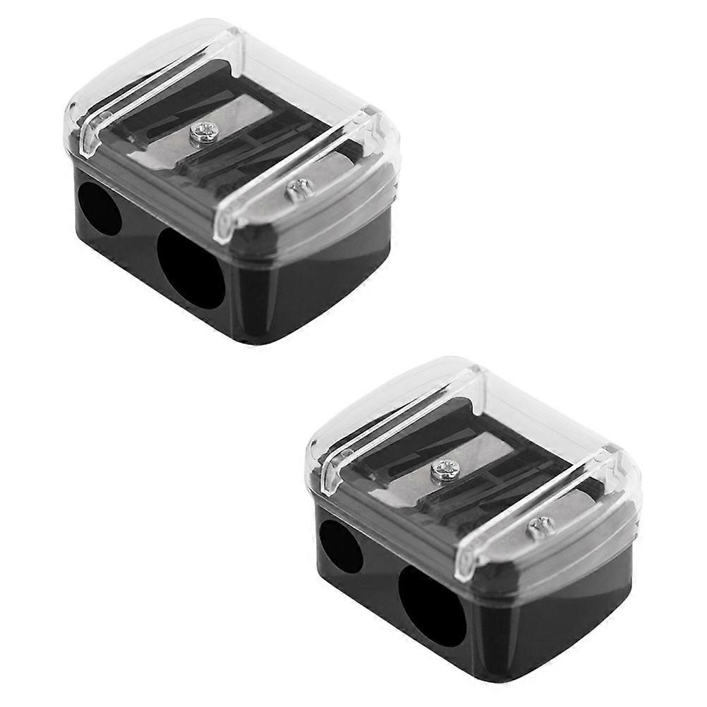 Dual Sharpener Double Holes Sharpener for 2Pcs Cosmetic Pencil Use
