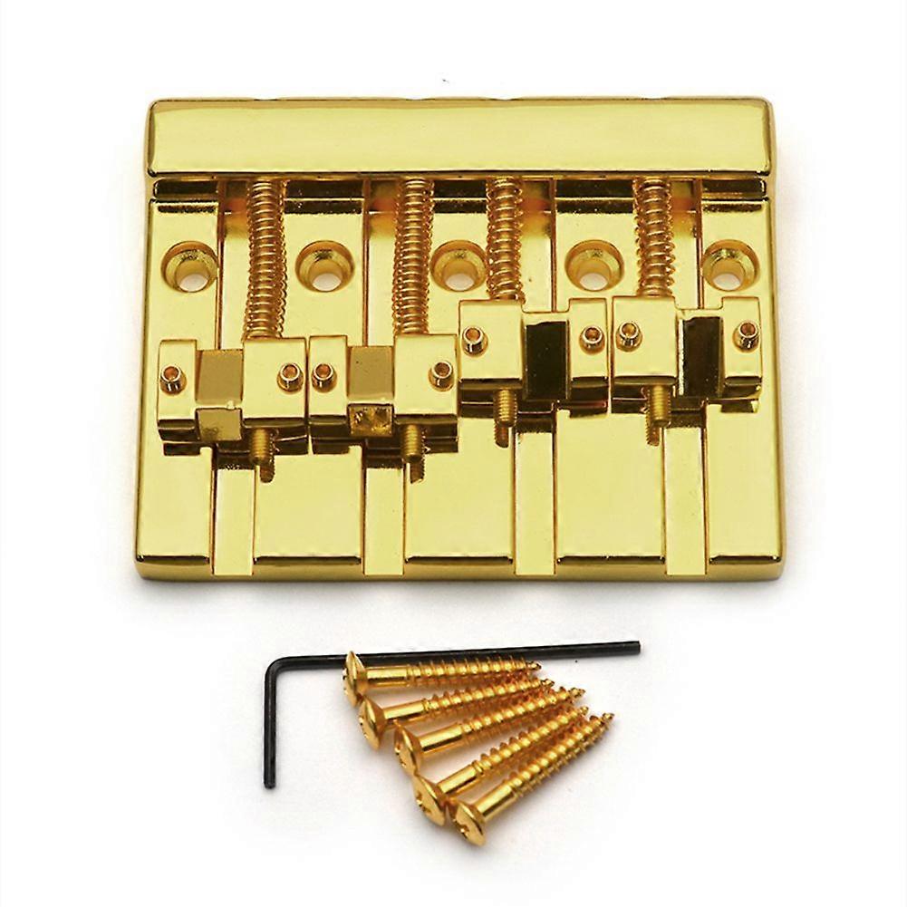 Vintage 4 String Bass Bridge 82.3x63.5MM String Bottom Gold