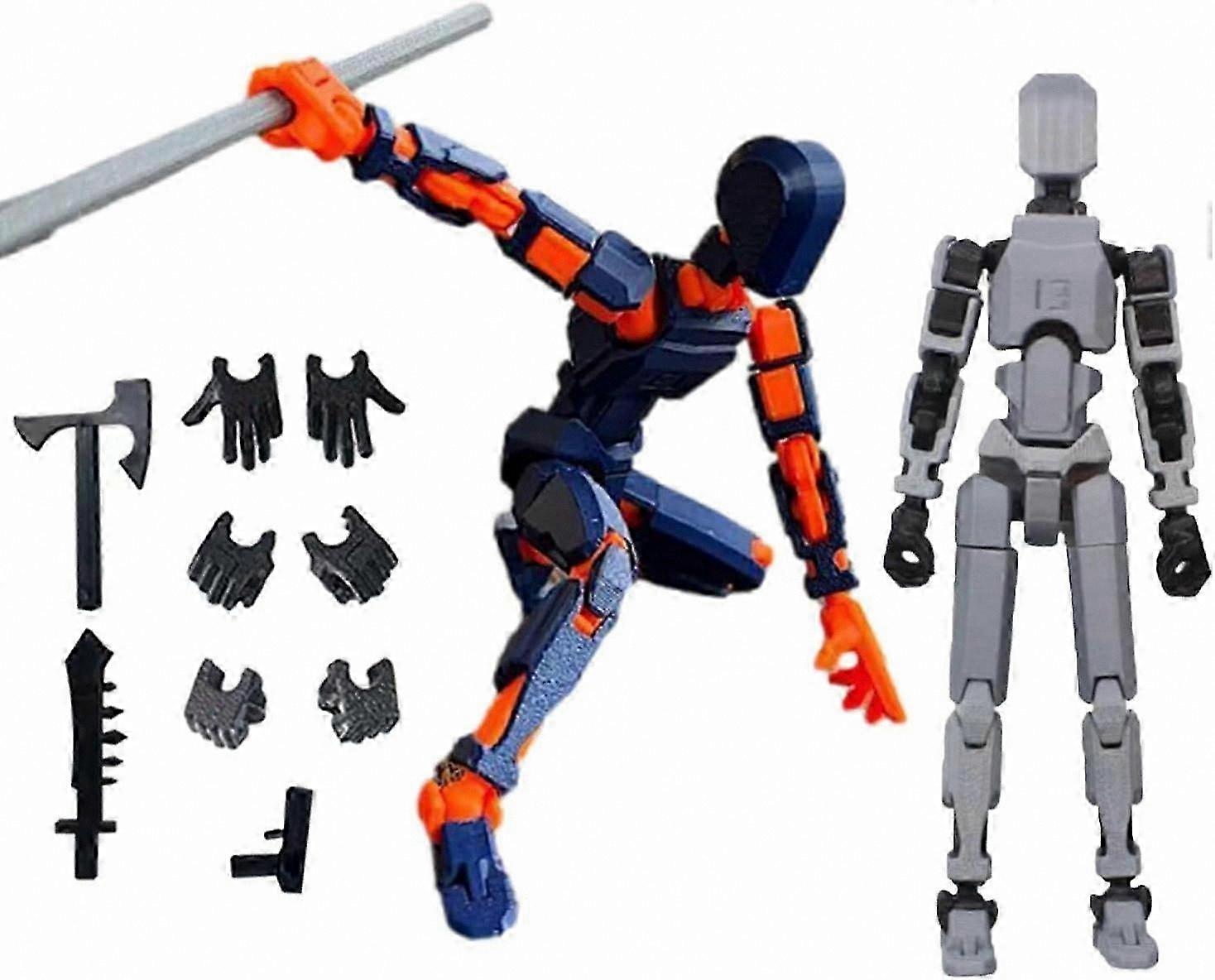 3D Printed Multi-Jointed Robot Action Figure, Movable 13-Inch Decoration Model for Collectors, Ideal Display Piece