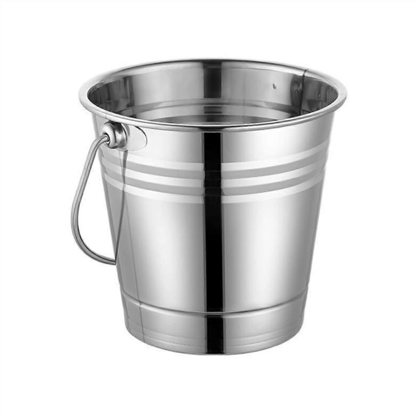 Ice Container Thickened Stainless Steel Ice Bucket Bar Barrel Style Champagne Bucket Small Red Wine Barrel Design