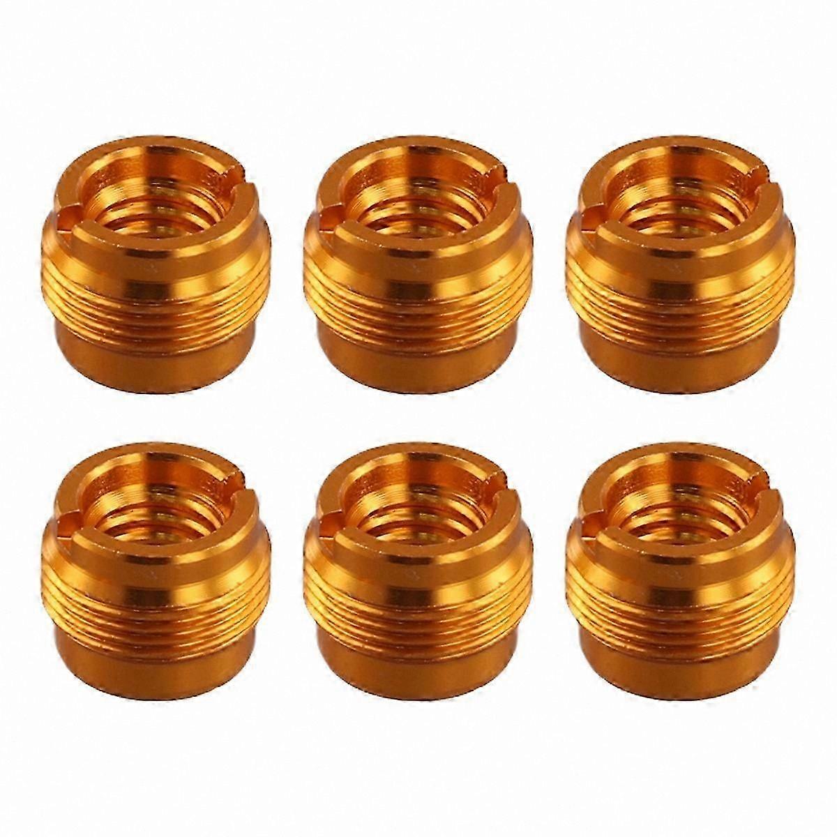6-Pack Threaded Nut Adapters for Microphone Clips, Compatibility with Mic Stands and Holders