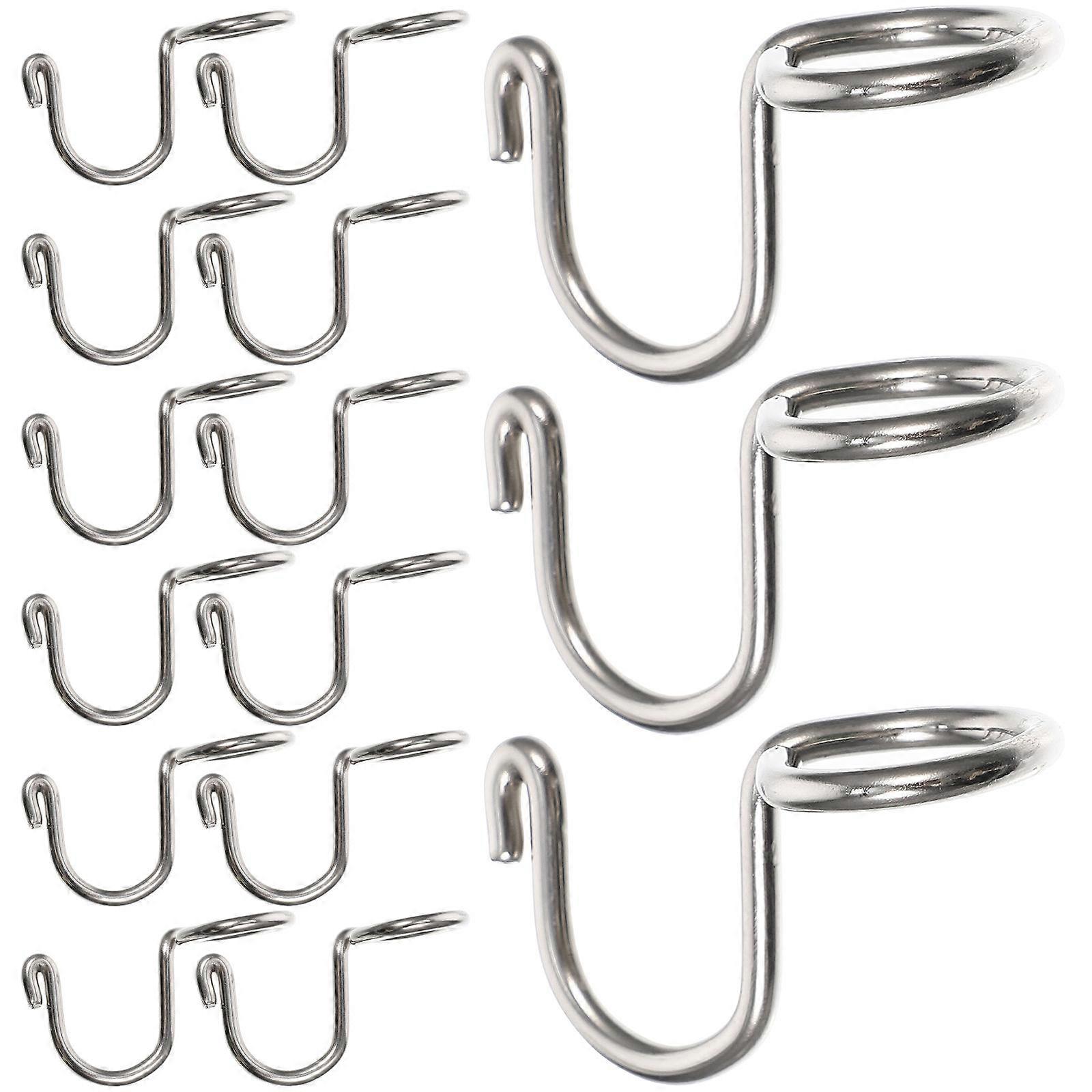 Silver Clothes Hanger Connector Hooks Connecting Buckle Hooks Space Saving 60Pcs
