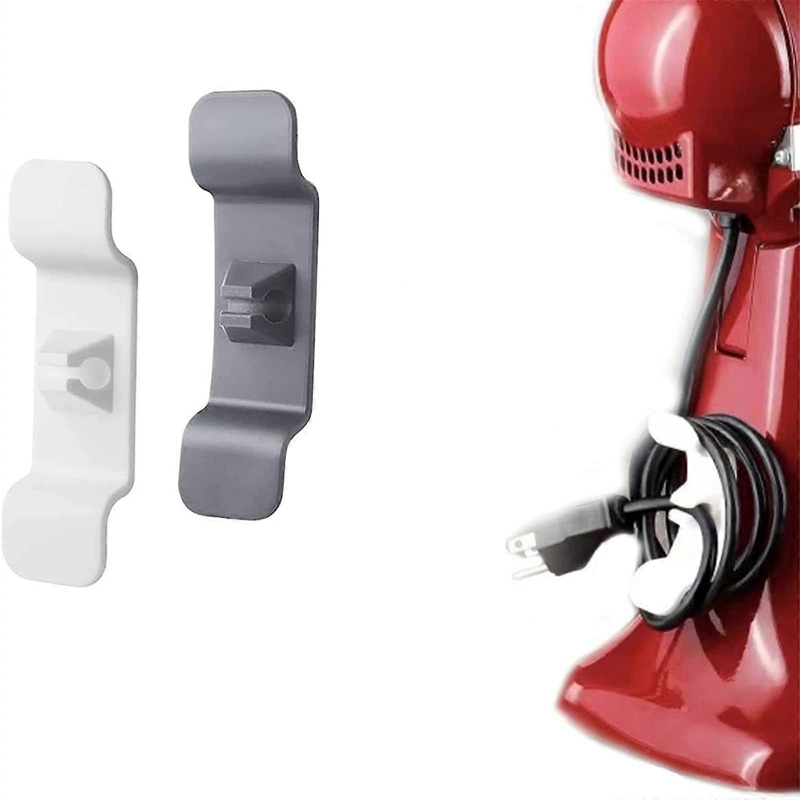 Cord Organizer for Kitchen Appliances SelfAdhesive Cord Holder Cable Wrap Grey And White For Air Fryer Toaster Blender