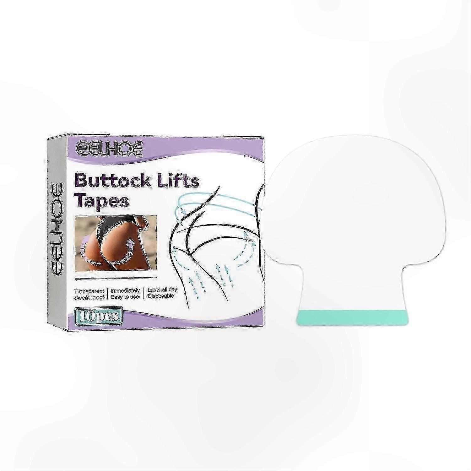 10-Pack Clear Adhesive Lift Strips, Sweat-Resistant & Disposable for Instant Application