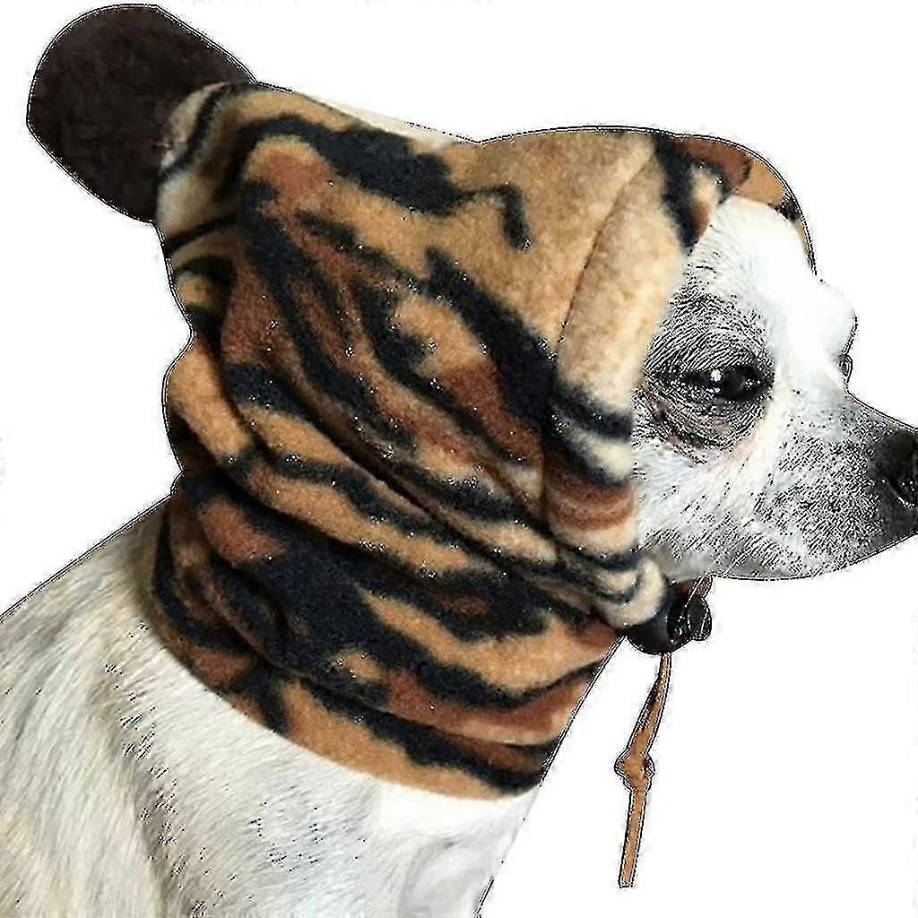 Dog Fleece Winter Warm Hat Outdoor Ear Protects Hat Solid Color Drawstring Hat