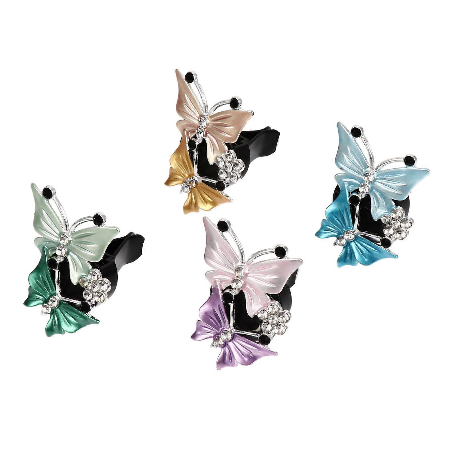 Aroma Car Clip 4Pcs Butterfly Designed Car Vent Perfume Clips Set