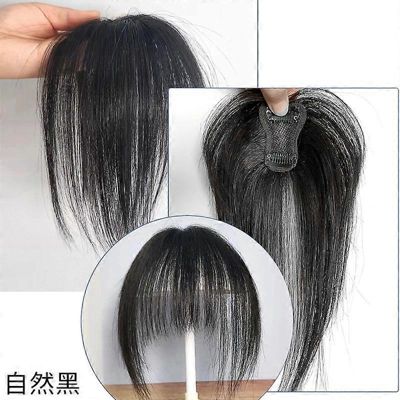 Thin wig piece one-piece ultra-thin 3D French air bangs invisible wig real hair light and breathable