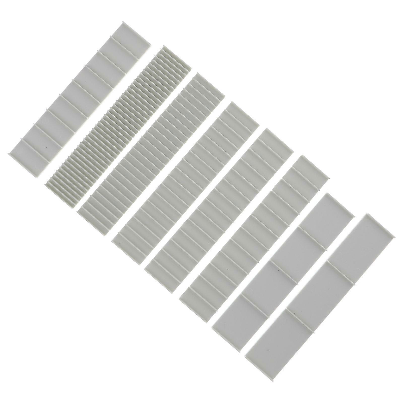 Cookie Baking Accessory Dough Thickness Scale Ruler 1 Set Suitable For Professional Bakers Grey Plastic Measuring Tool 8Pack
