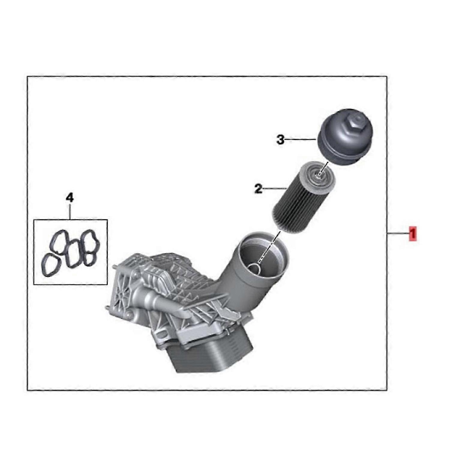Upgrade Alumunim Engine Oil Filter Cooler Assembly For BMW X3 X4 G20