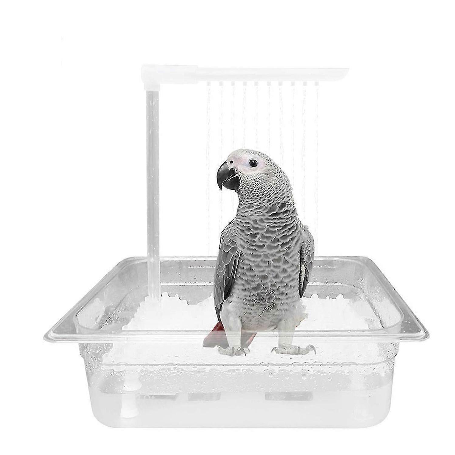 Parrot Bathtub Bird Automatic Bath Shower with 180 ° Circulating Faucet for Medium Birds African Gre
