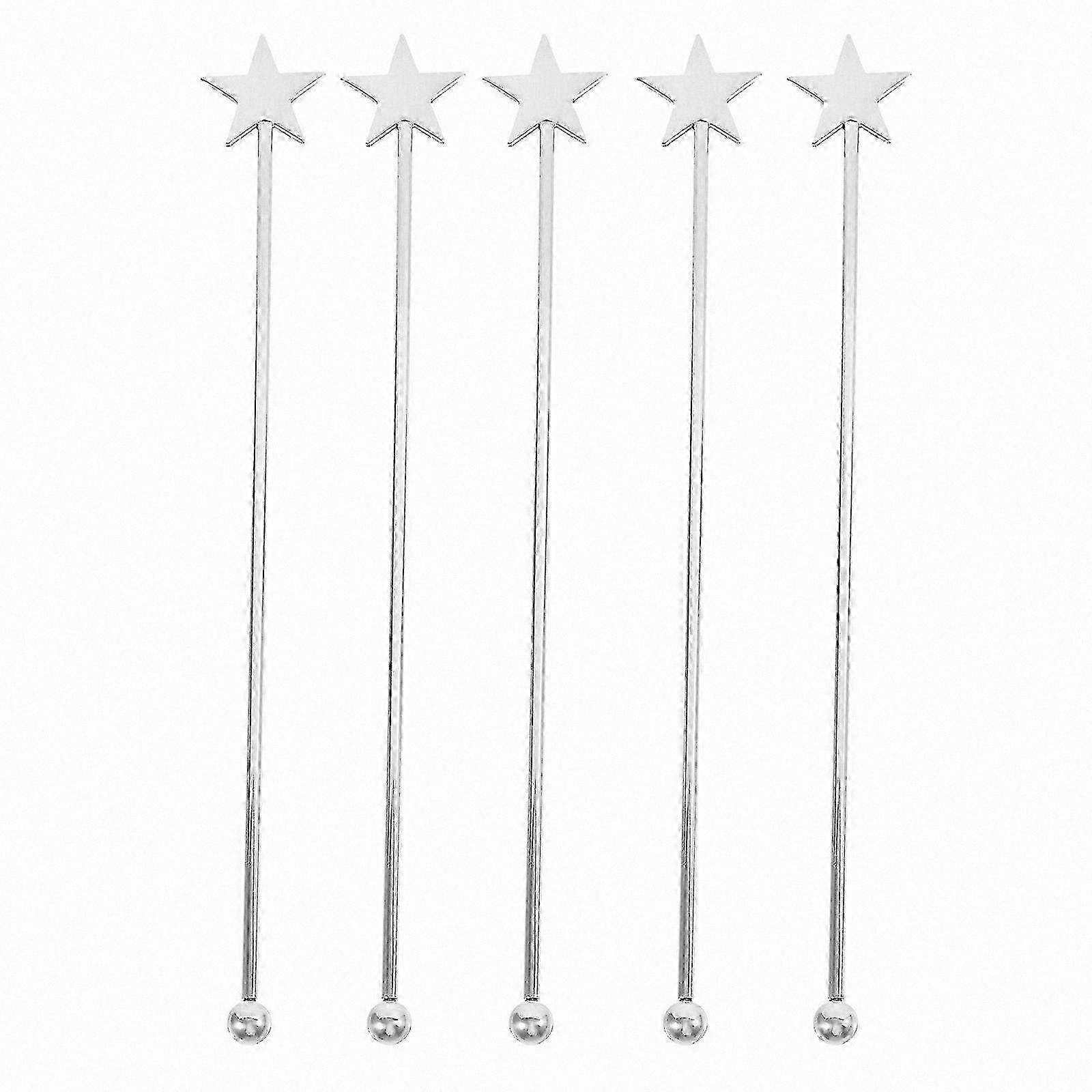 Set of 5 Durable Mixing Sticks for Coffee, Tea, Cocktails, and More