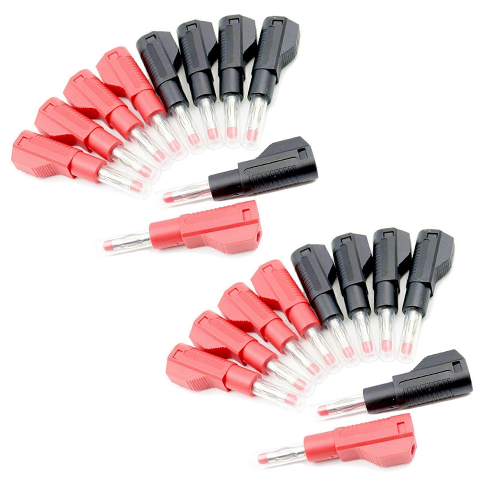 20 Sets Retractable Sheath 4mm Banana Plug Connectors Stackable Wire Solder Multimeter Test Leads En