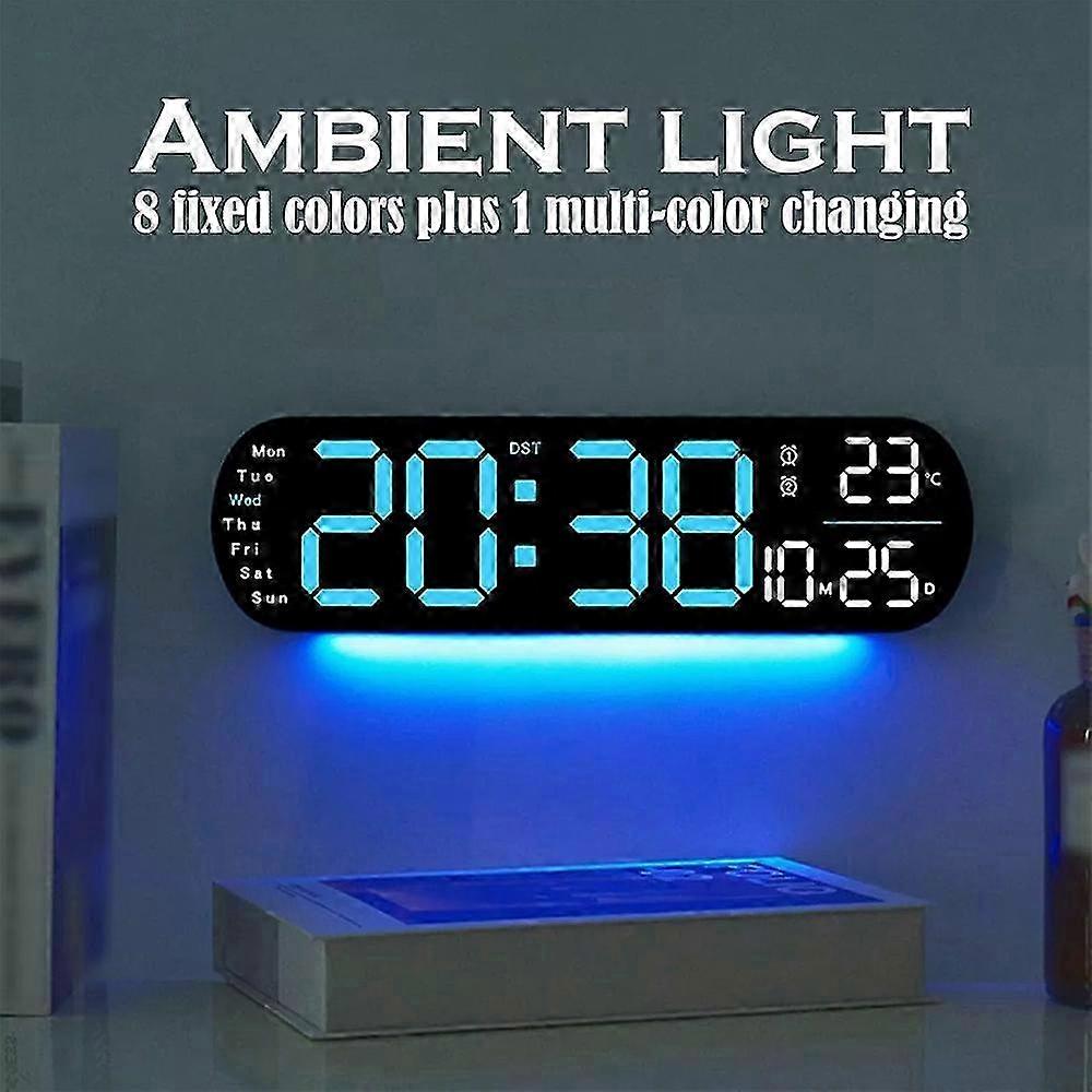 Sakerplus Multi Functional LED Display Clock, Digital Wall Clock 2025