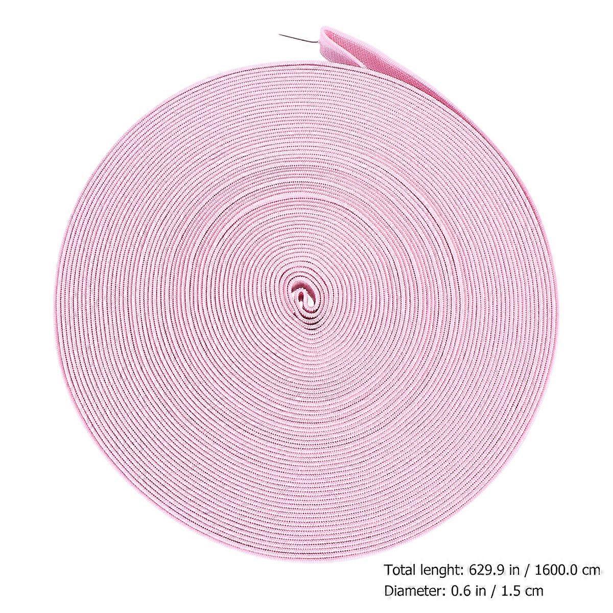 Thickened Plain Elastic Band Shoes Elastic Band for Shoes DIY 1 Roll Pink