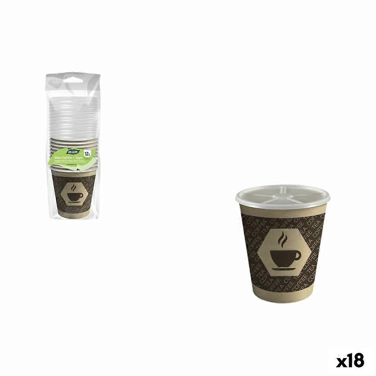 Set of glasses Algon Brown 120 ml 12 Pieces (18 Units)