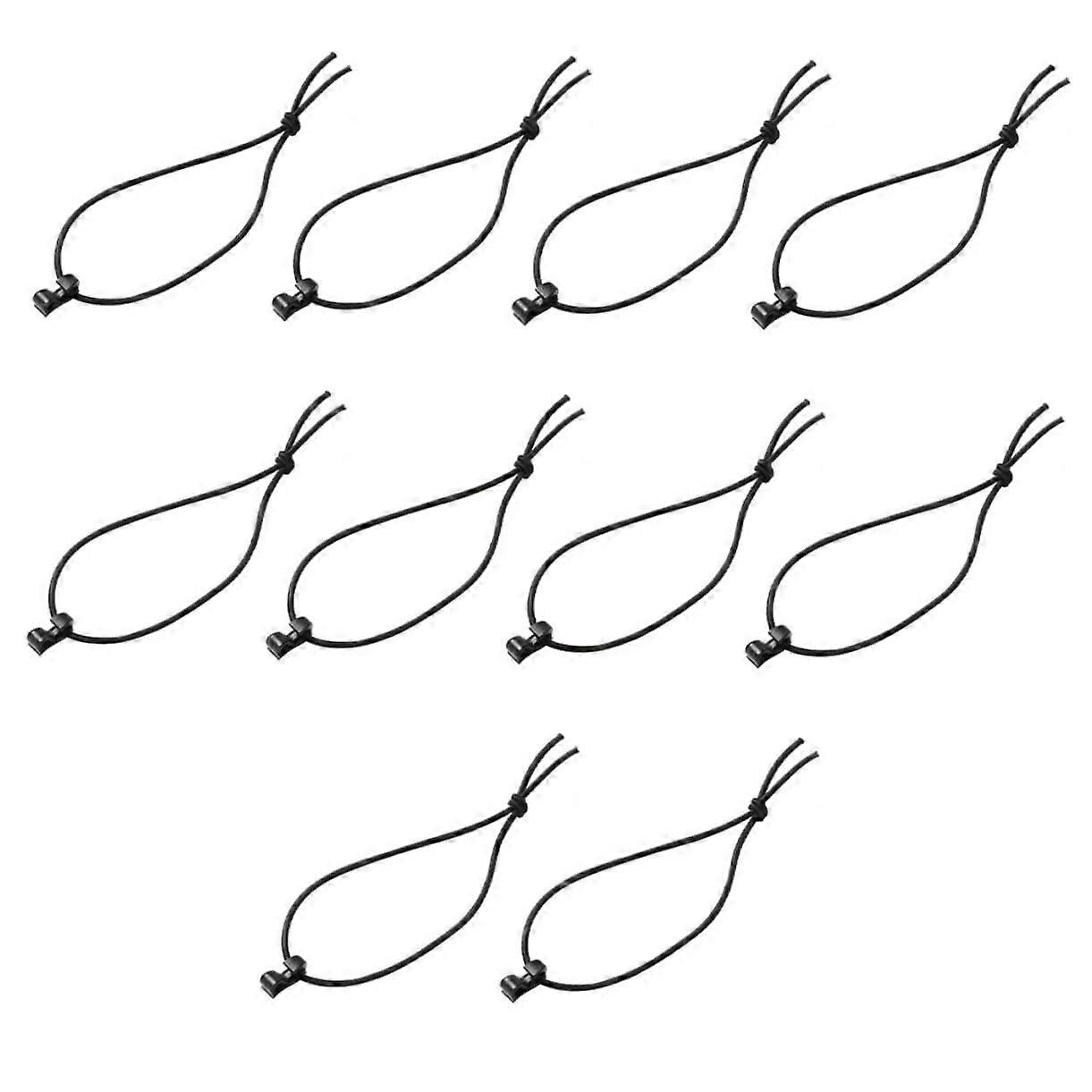 Coil Clamp Hooks With Elastic Strap 10 Pcs Multipurpose Backpack Fastener For Outdoor Hiking Camping Fishing Travel Gear