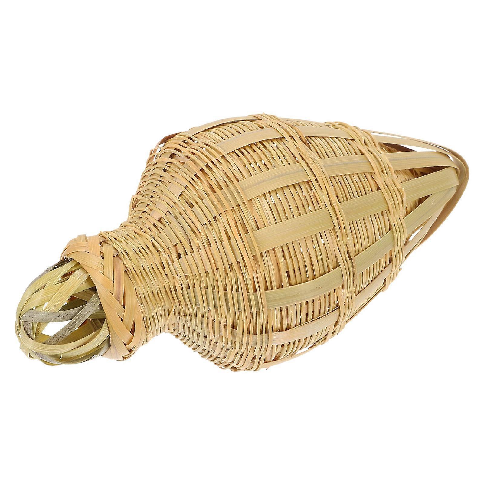 5Pcs Aesthetic Small Animal Cage For Breeding Insects Home Use Beige Bamboo Material Rectangular Shape