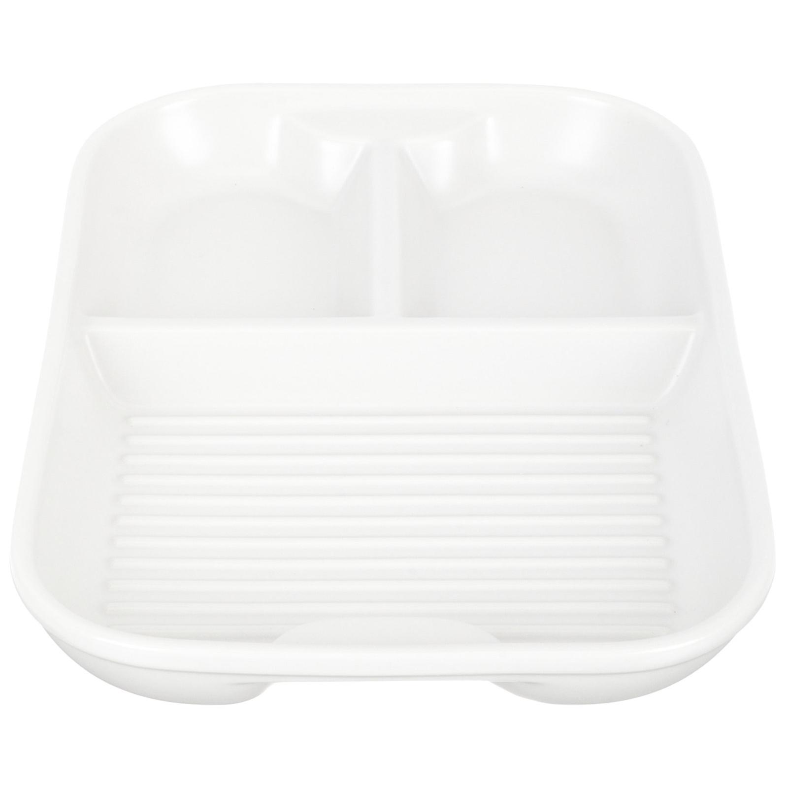 Sectioned Plates Ceramic Divided Appetizer Separator For Parties 25x17cm Beautiful Design 1Pcs