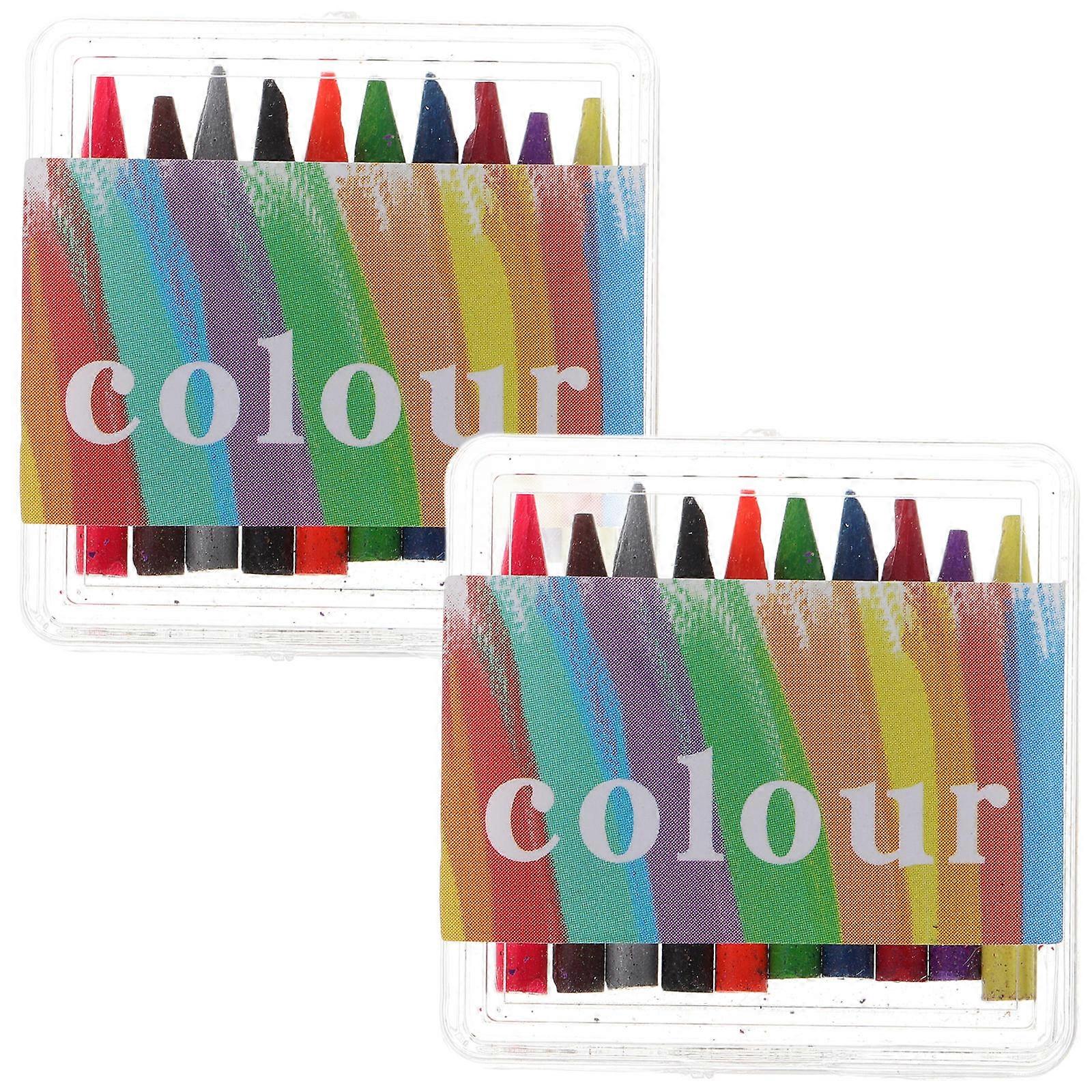 Mini Crayons Colorful Miniature Packs for Decoration 4 Boxes