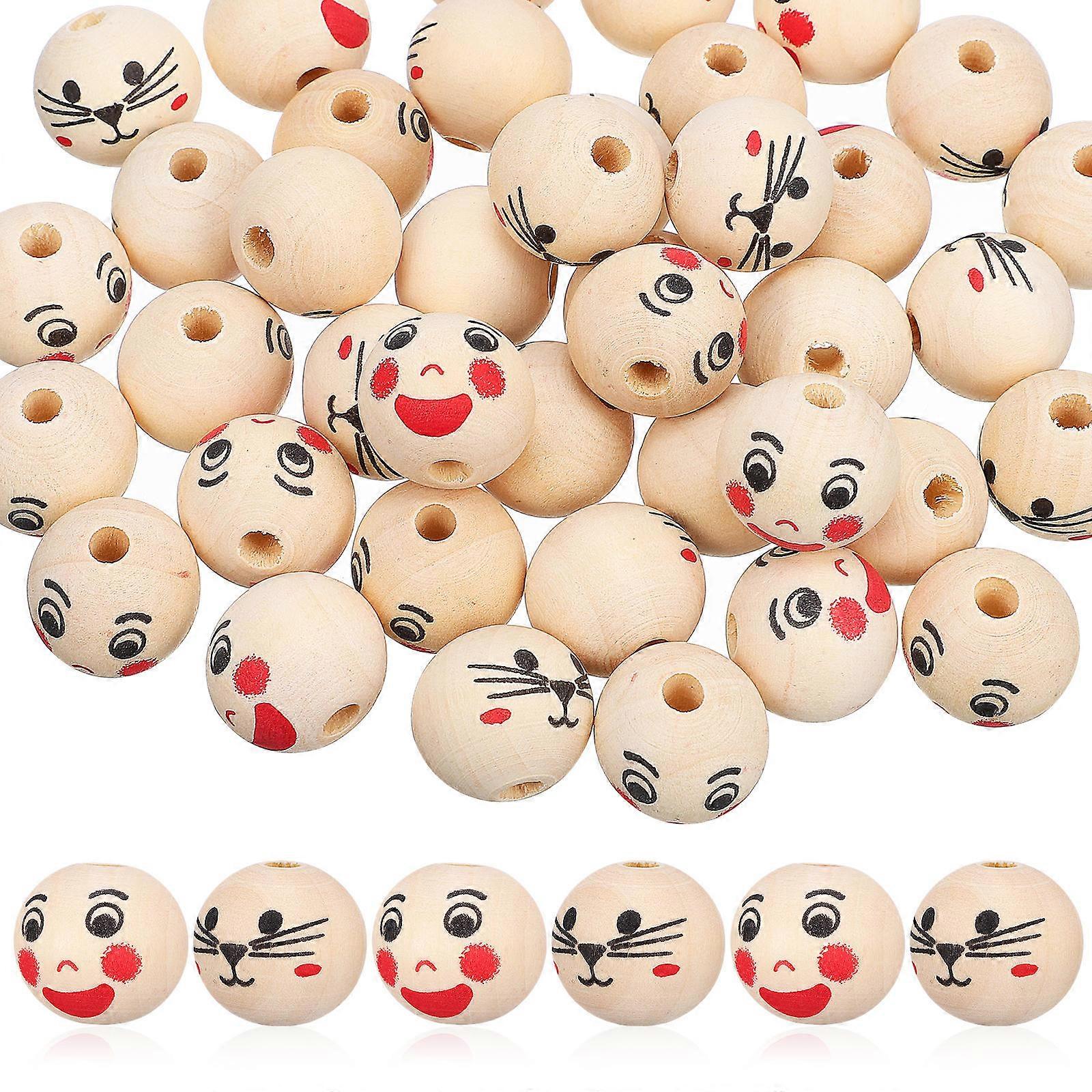 Assorted Color Wooden Beads 200 Pcs For Phone Case Charms And Handmade Bracelets DIY Lovers