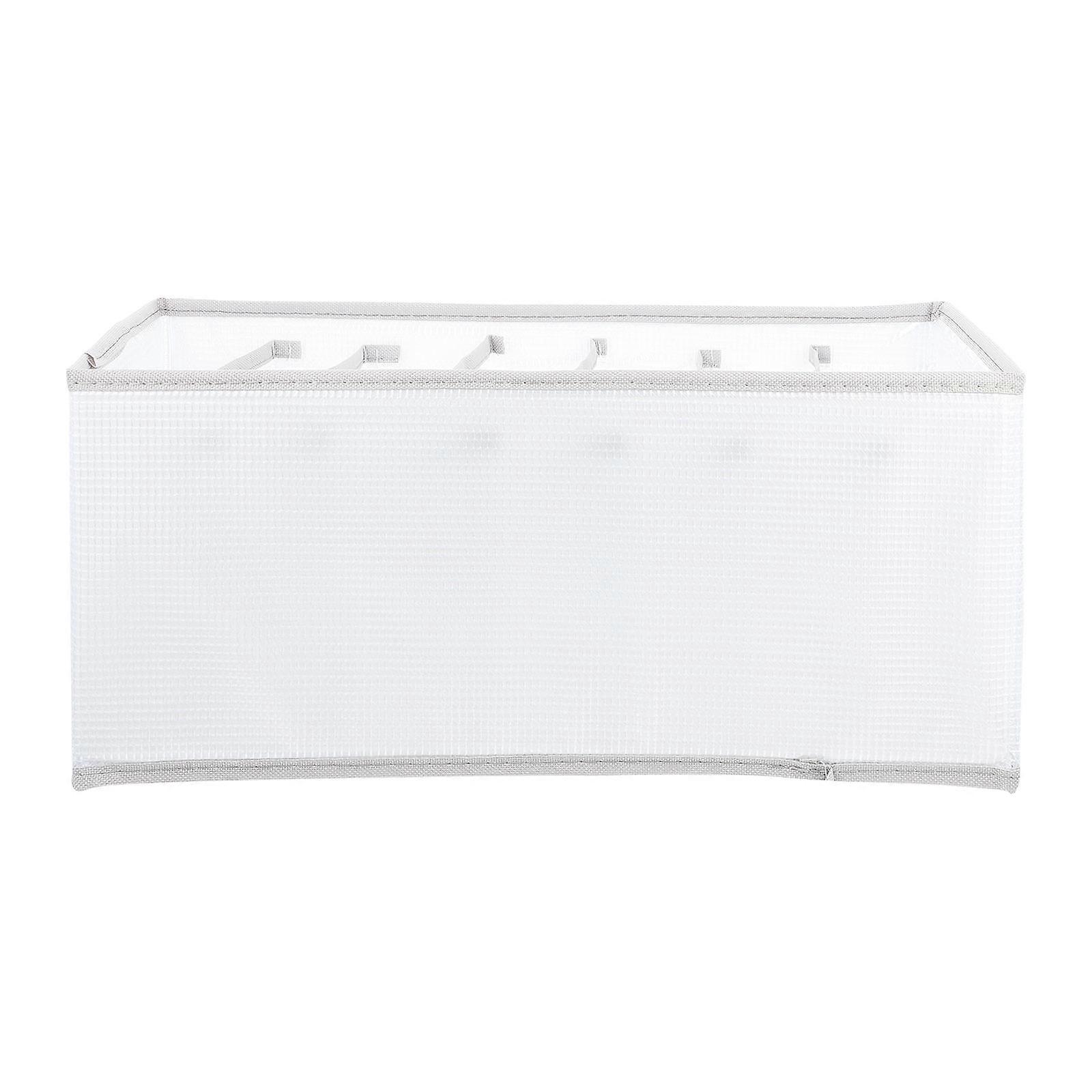 Collapsible Storage Box Clothes Storage Bins Foldable Storage Basket Home Use White 1Pcs