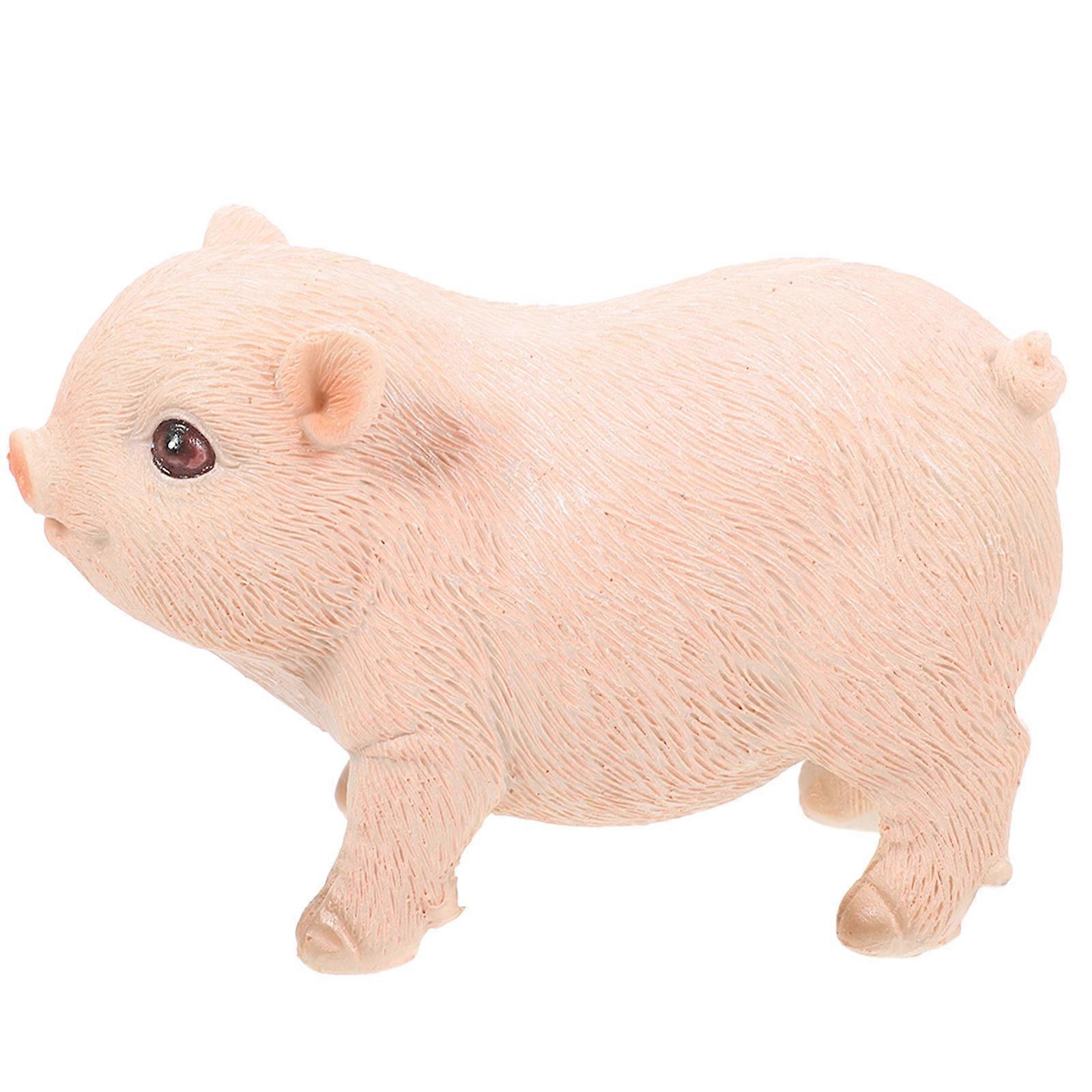 Desktop Pig Decor Resin Pig Model for Playing 5Pcs Lifelike Figurine