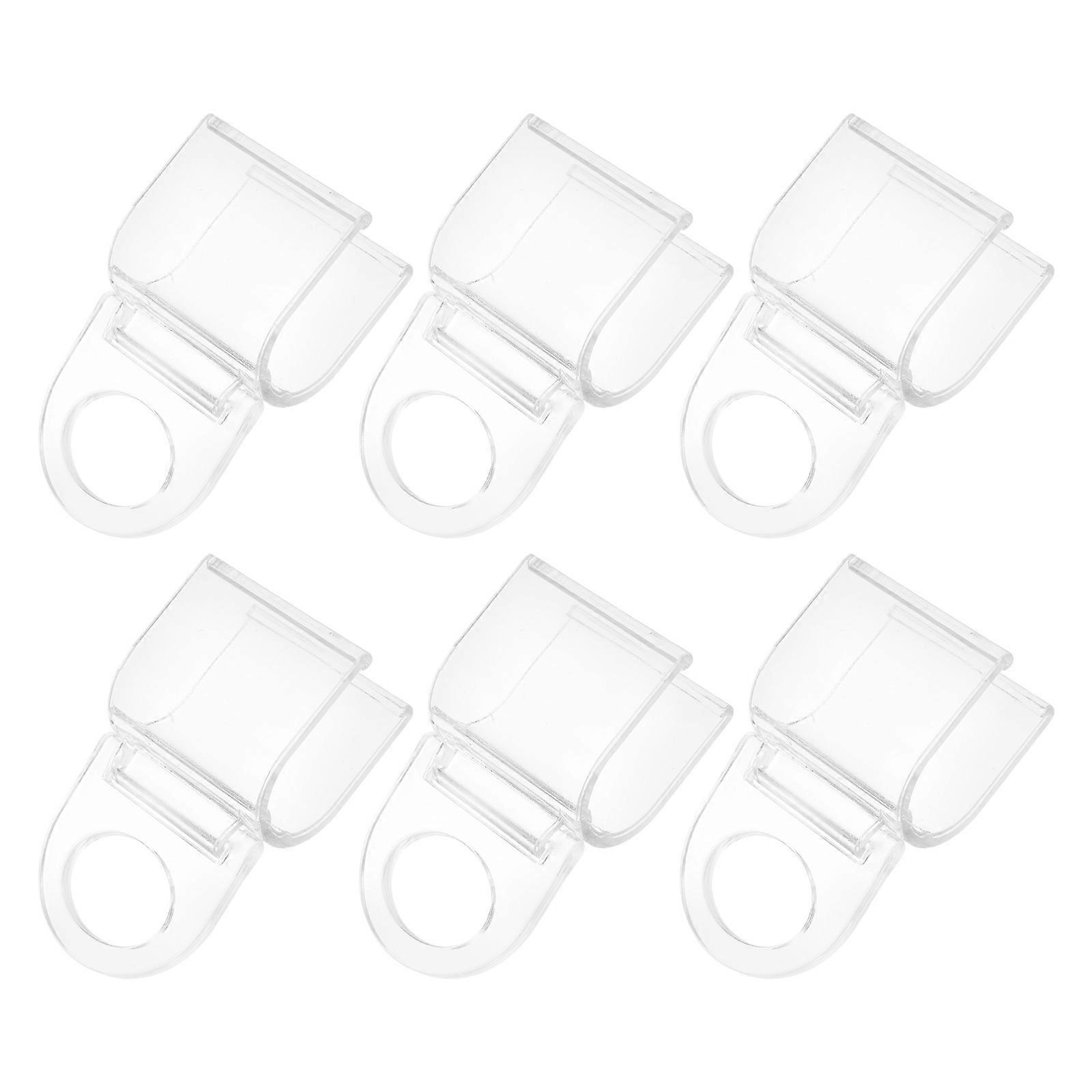 Transparent Window Curtain Clips for Roller Shades Pull Down with 6Pcs Plastic Fasteners