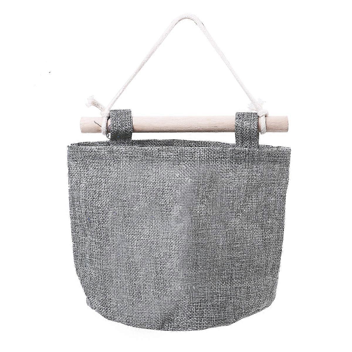 Navy Style Linen Hanging Bag for Sundries Storage Vintage Pattern
