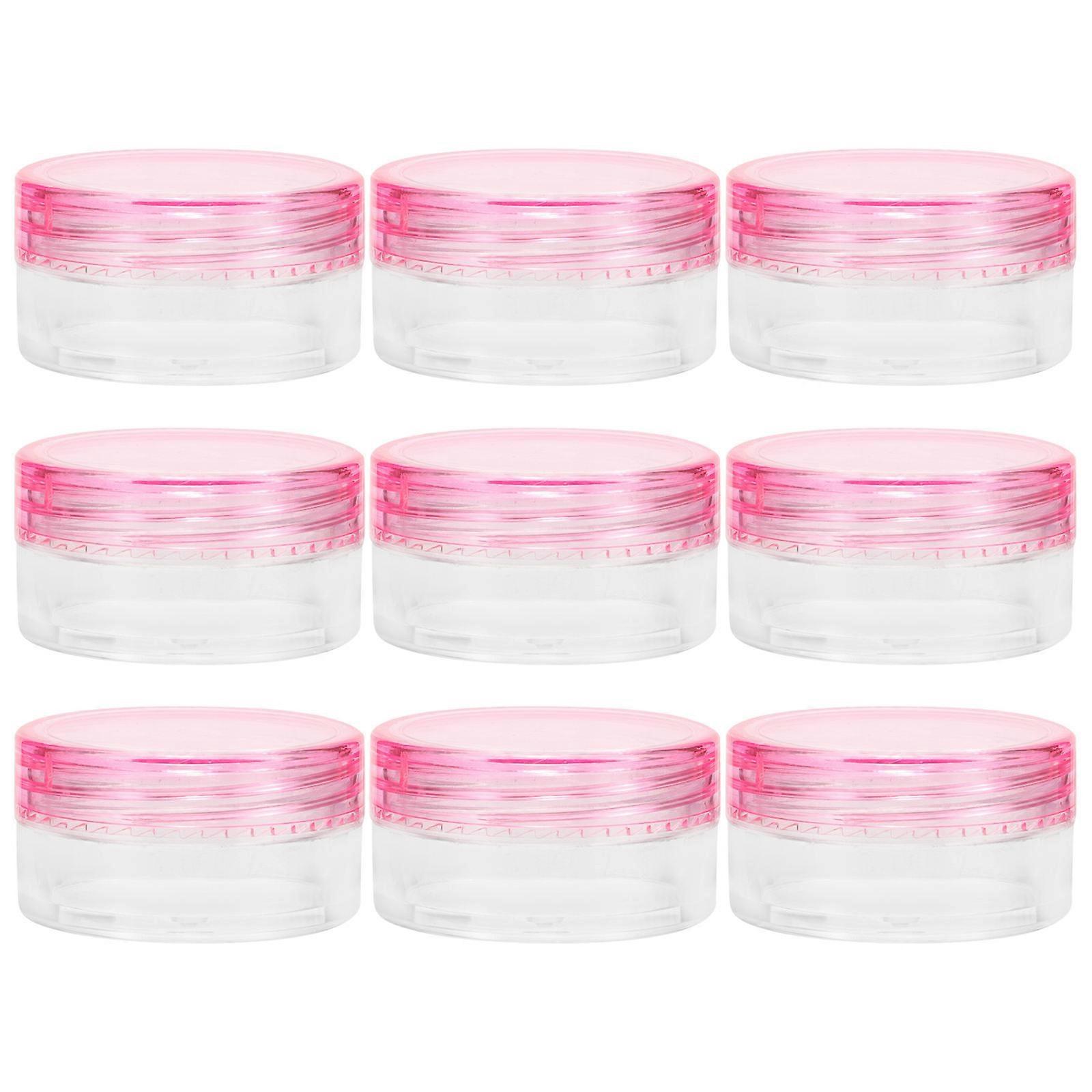 Refillable Cream Containers for Storage 20Pcs Pink Round Cream Bottles