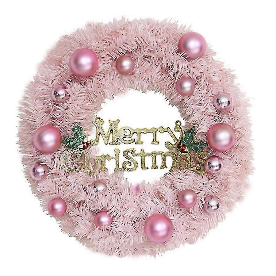 Pink Christmas Wreath with Ornaments, Perfect for Decorative Displays 2025