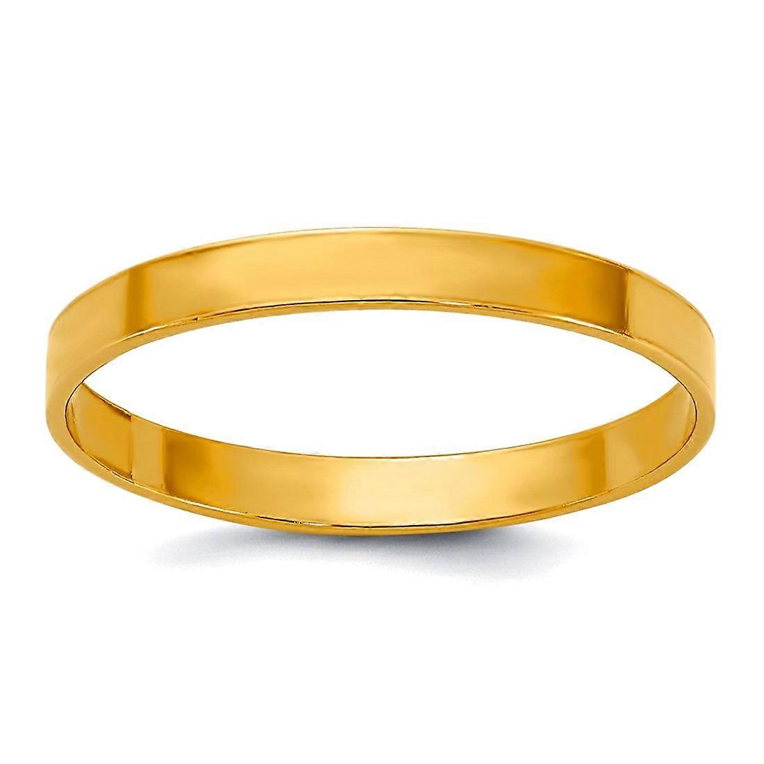 Anel plano de 2,25 mm com preenchimento de ouro 14k 1/20 para mulheres - Tamanho do anel: 5 a 9