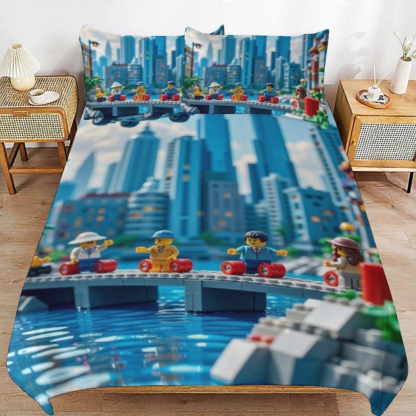 Y416 The Lego Movie Classic Feel Thread Line Comfort Touch Secure Zip Practical Layer Duvet Cover Sets Habit O416