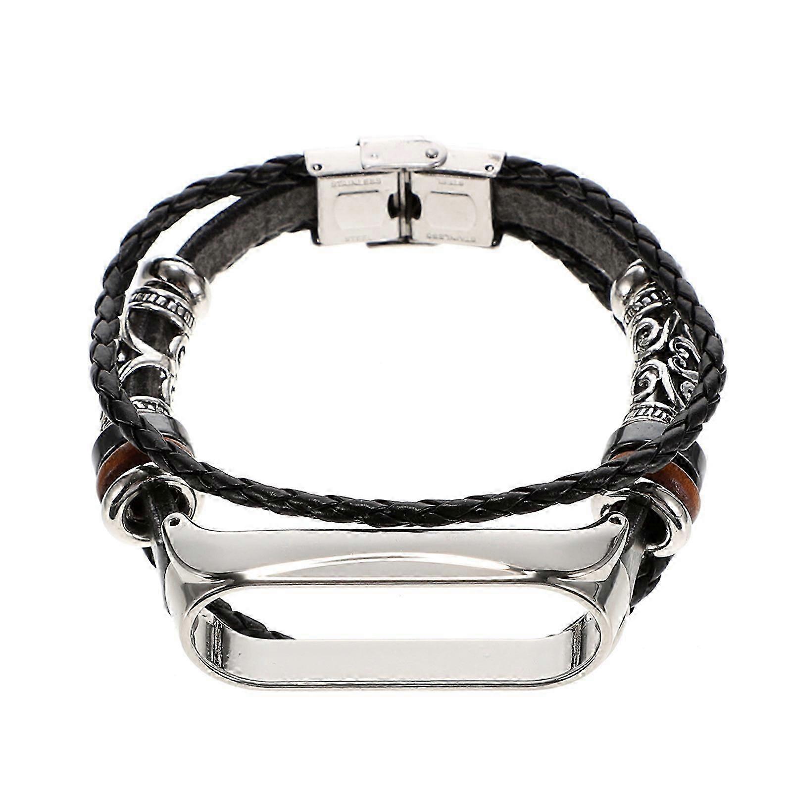 Ethnic Style Smart Band Strap for 6 - Black, Durable & Comfortable