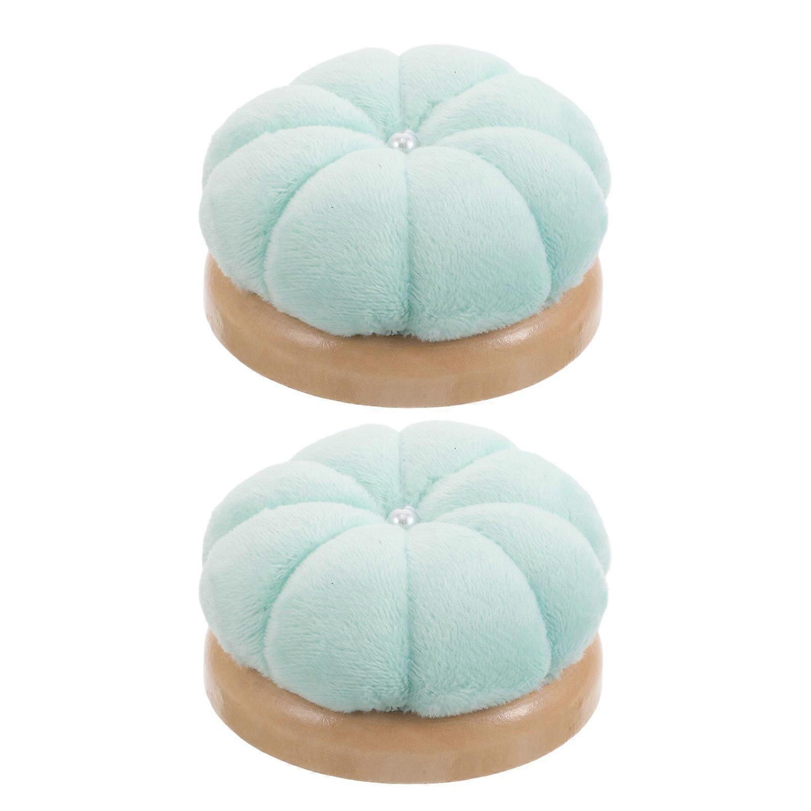 2Pcs Pin Holder Sewing Cushion For Home Use Travel And Office Use Pumpkin Shape Comfortable Material