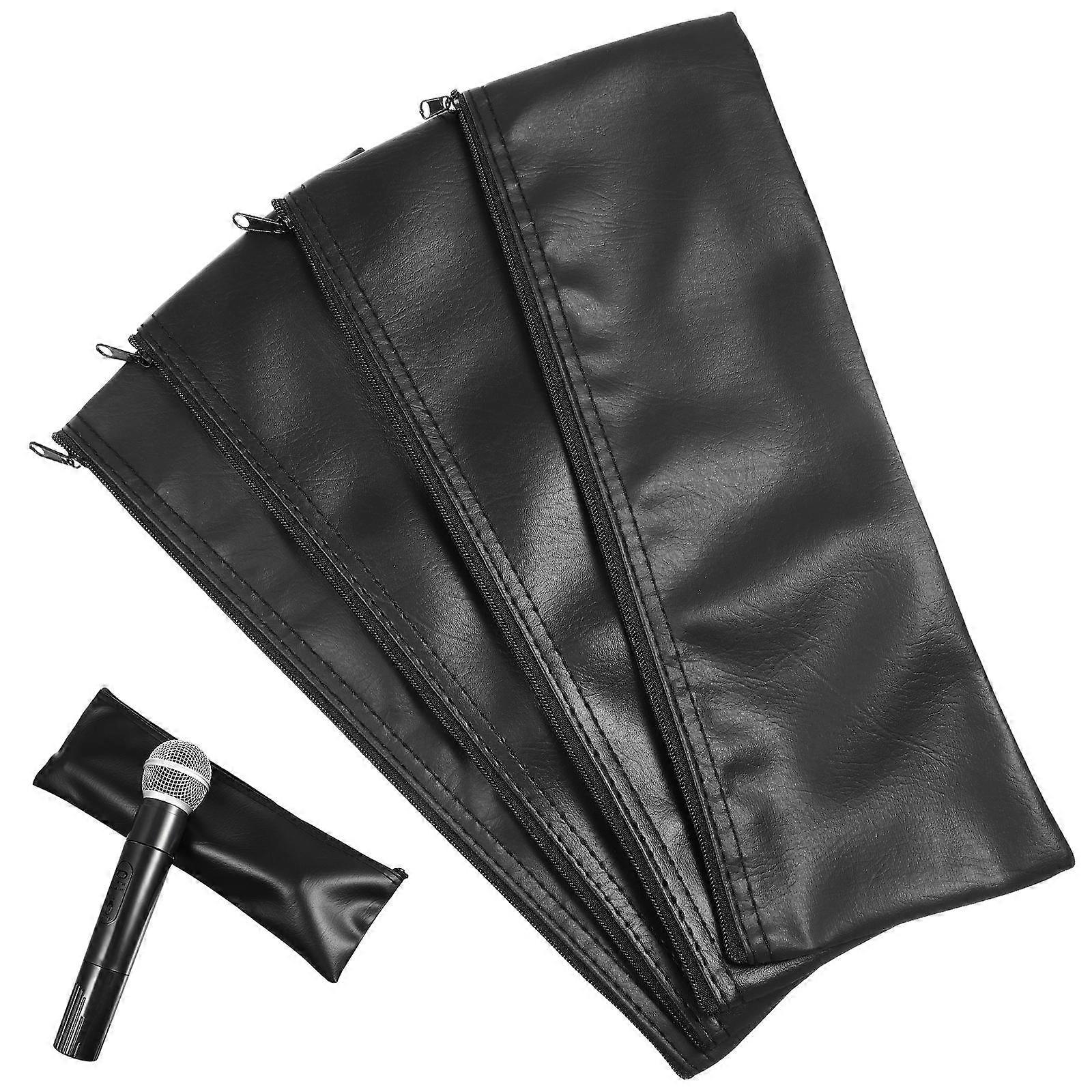 Microphone Bag Microphone Case for Storage 8Pcs Black Travel Pouch