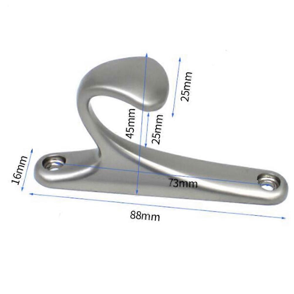 Home Hooks Bathroom Alloy Hooks For Clothes Hanging In Modern Design With Silver Color 1Pack