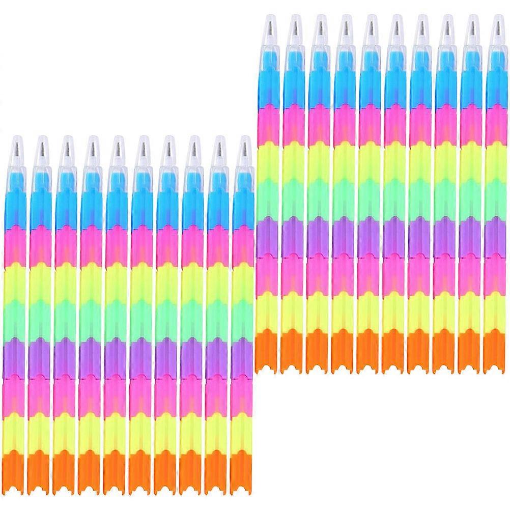 Students Writing Pencils Stackable Building Blocks 75Pcs Set