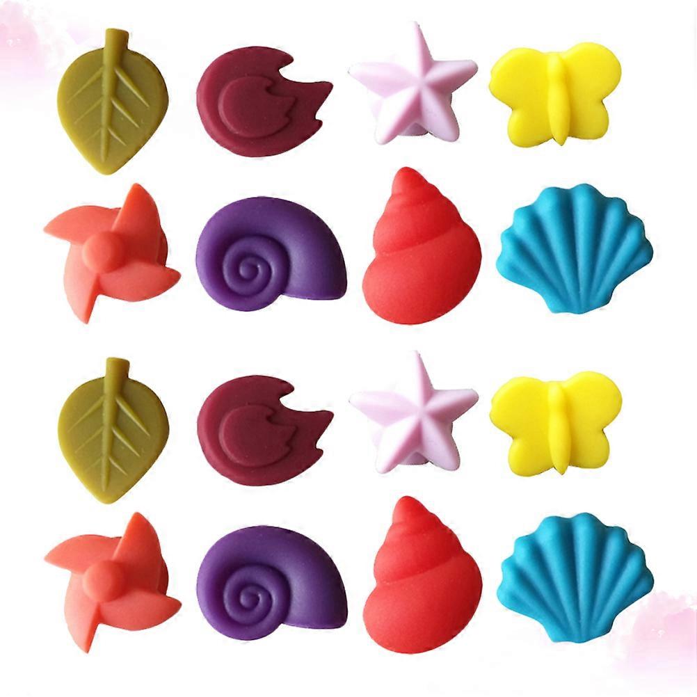 Wine Glass Marker 16Pcs Assorted Color Distinctive Patterns for Party Cup Identification