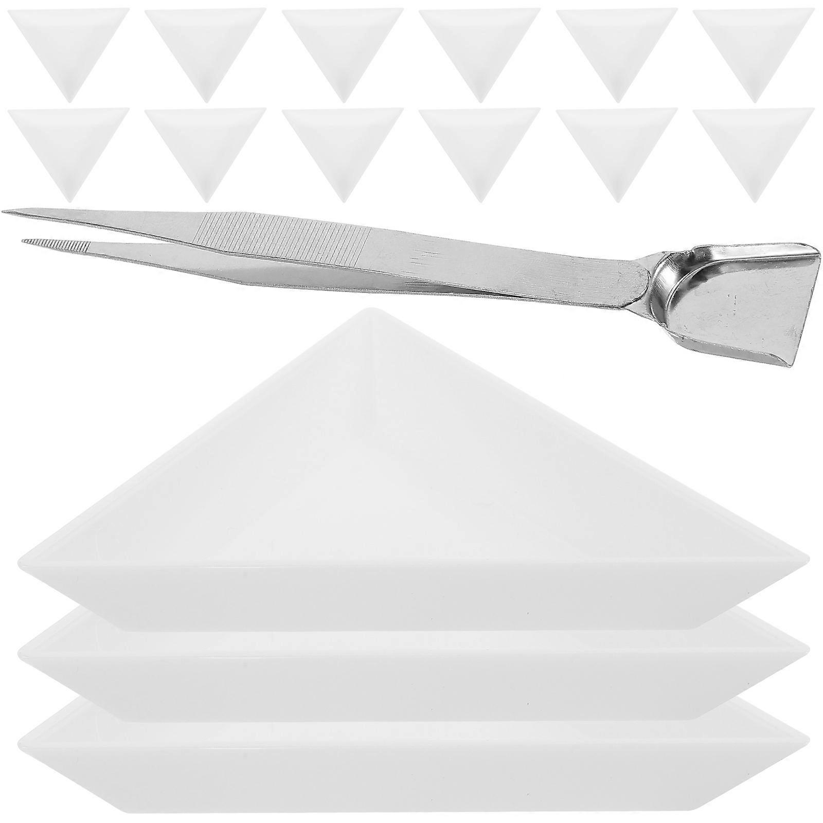 Diamond Storage Plates for Home Crafts and DIY Projects Featuring 5 Sets of Durable Triangular Trays Suitable for Professionals and Beginners