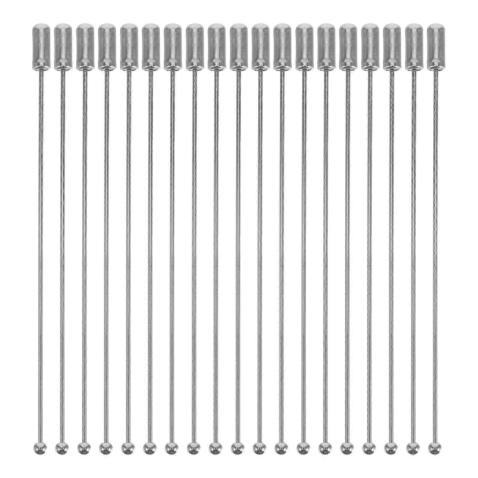 120Pcs Copper Brooch for Decoration Use Silver Simple Corsage Accessories