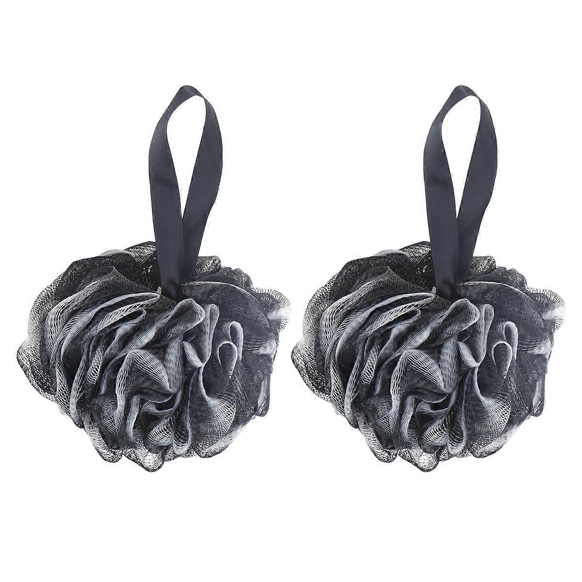 Mesh Bath Ball Bamboo Charcoal for Shower Exfoliating 4Pcs Pack