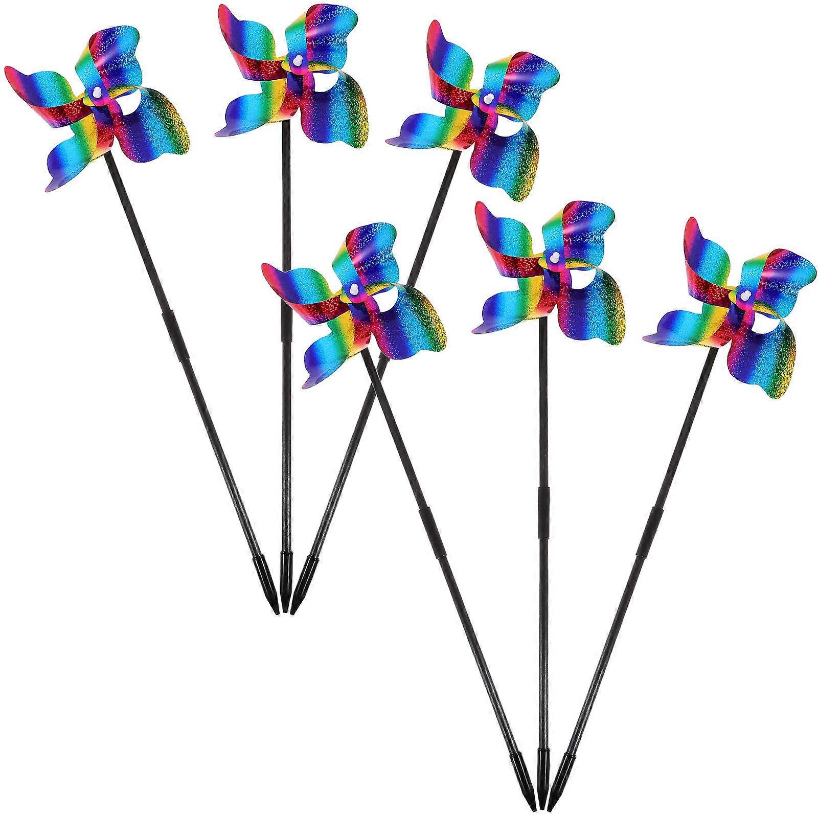 Reflective Wind Spinners For Outdoor Decor Garden Backyard Patio 12Pcs Plastic Design